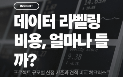 데이터 라벨링 비용, 프로젝트 규모별로 얼마나 들까? 견적 산정 기준 총정리